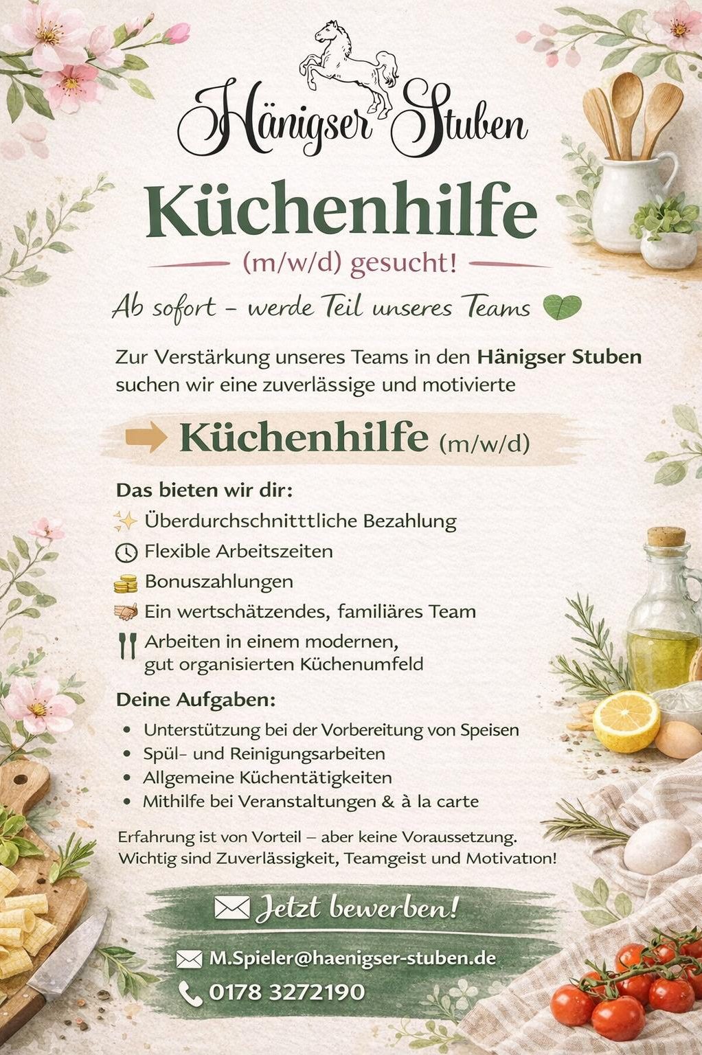 Küchenhilfe gesucht